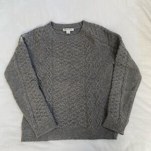 Pendleton Charcoal Cable Knit Crewneck Sweater